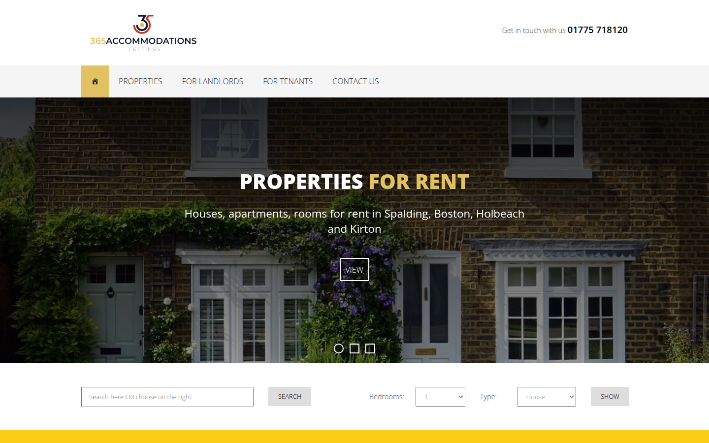 365 Accommodations website