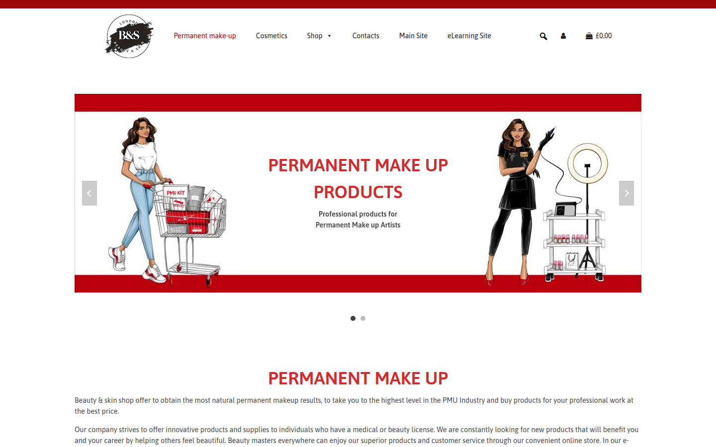 Beauty & Skin Shop website