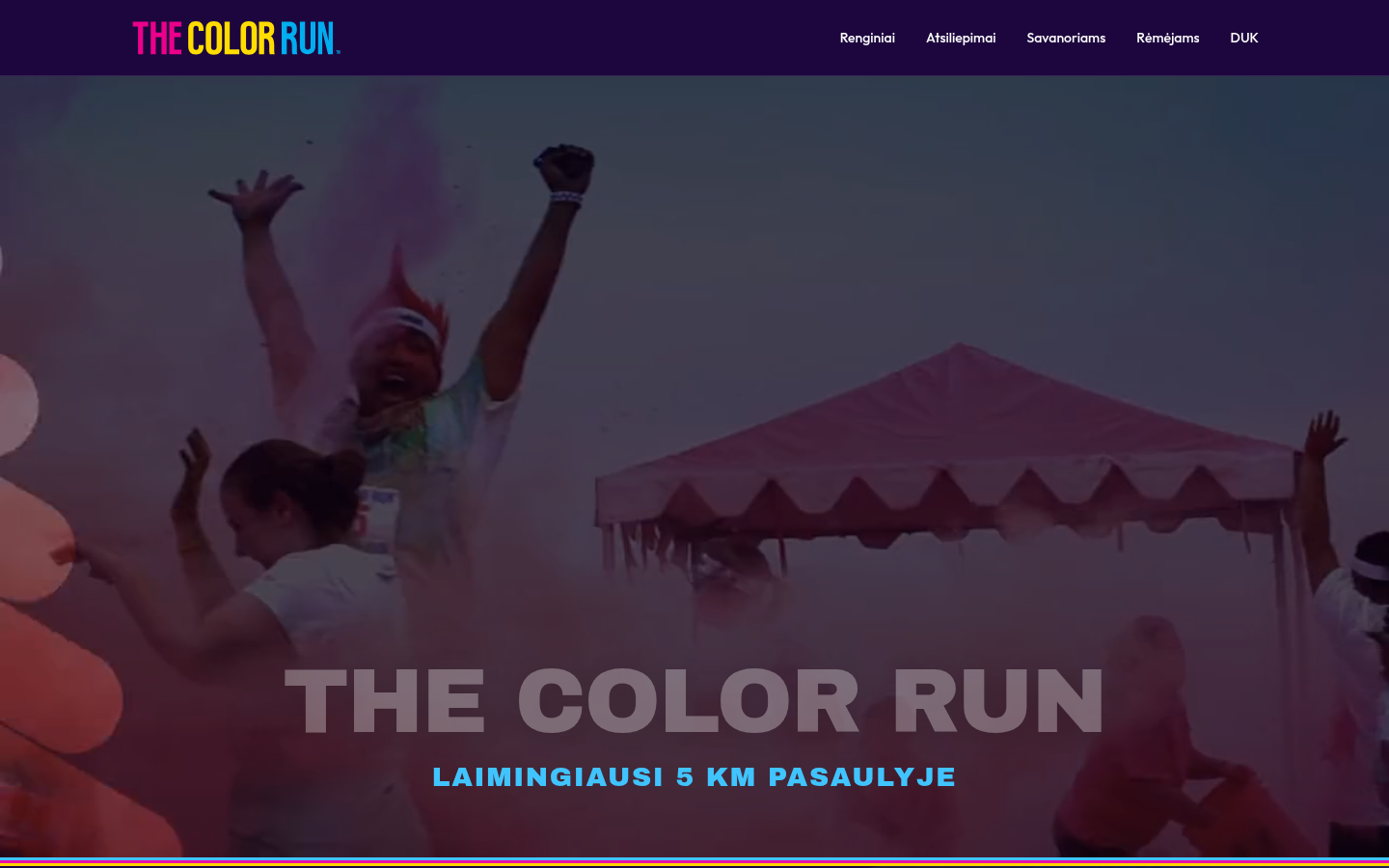 Svetainė „Color Run Lithuania“