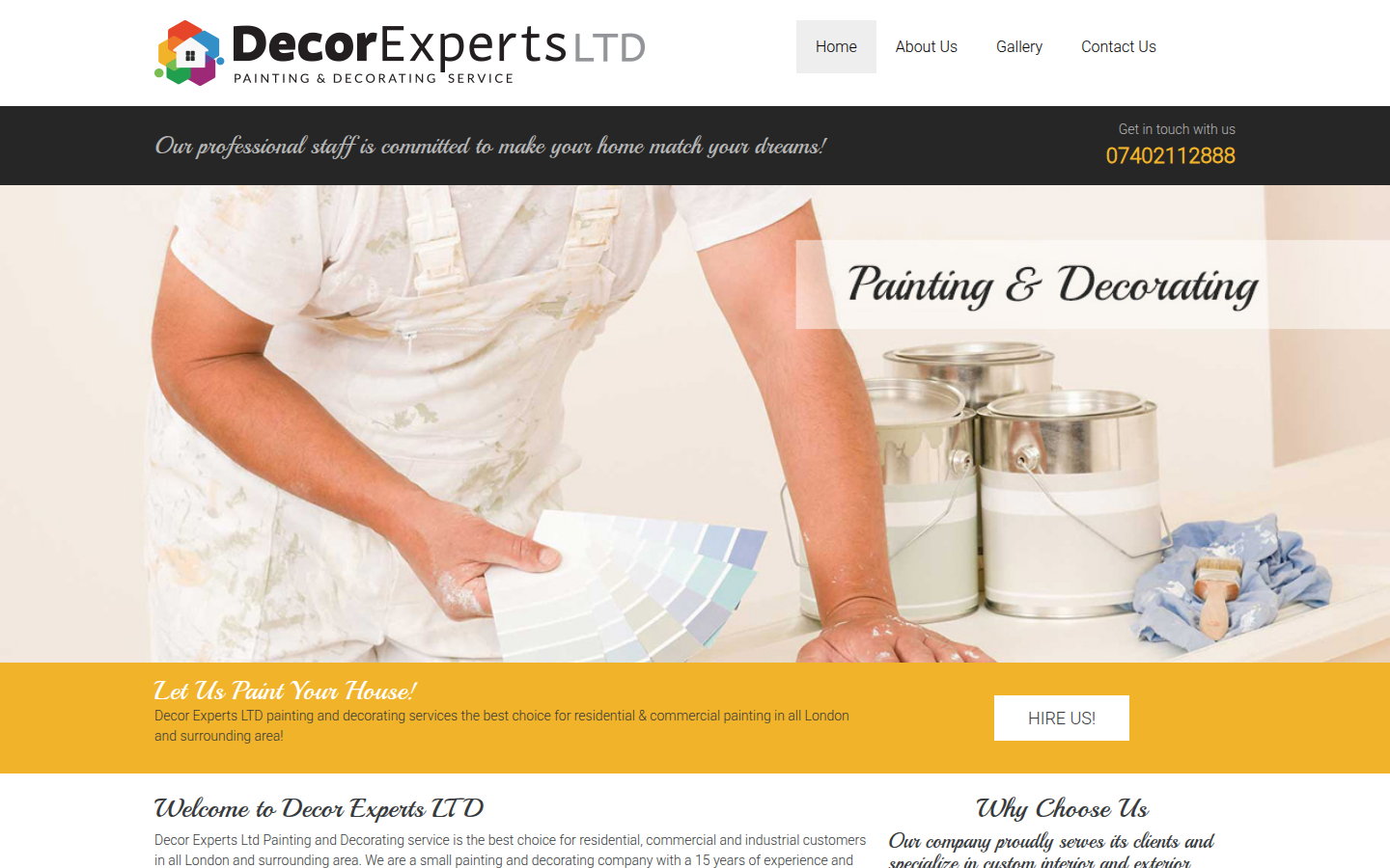 Decor Experts Ltd website