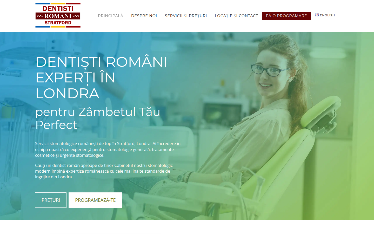 Dentiști Români website