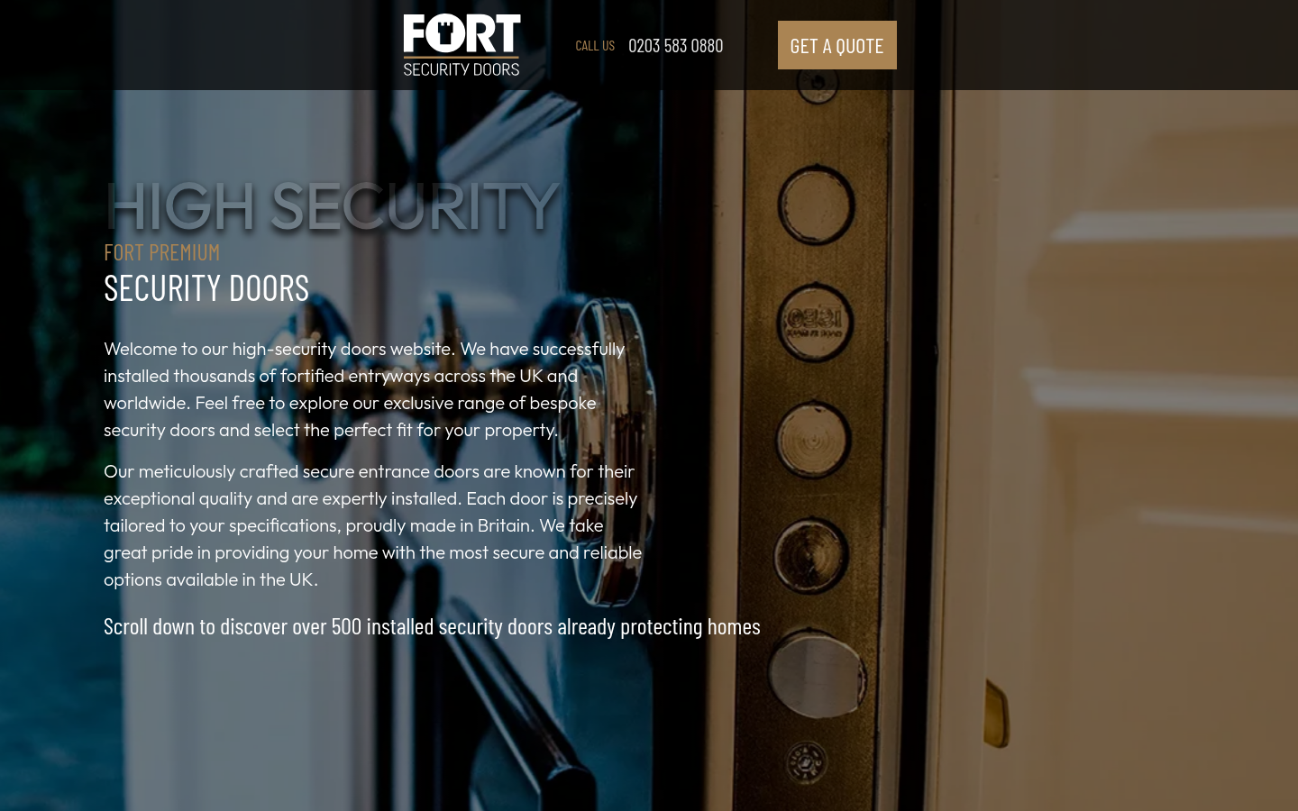Fort Premium Doors website