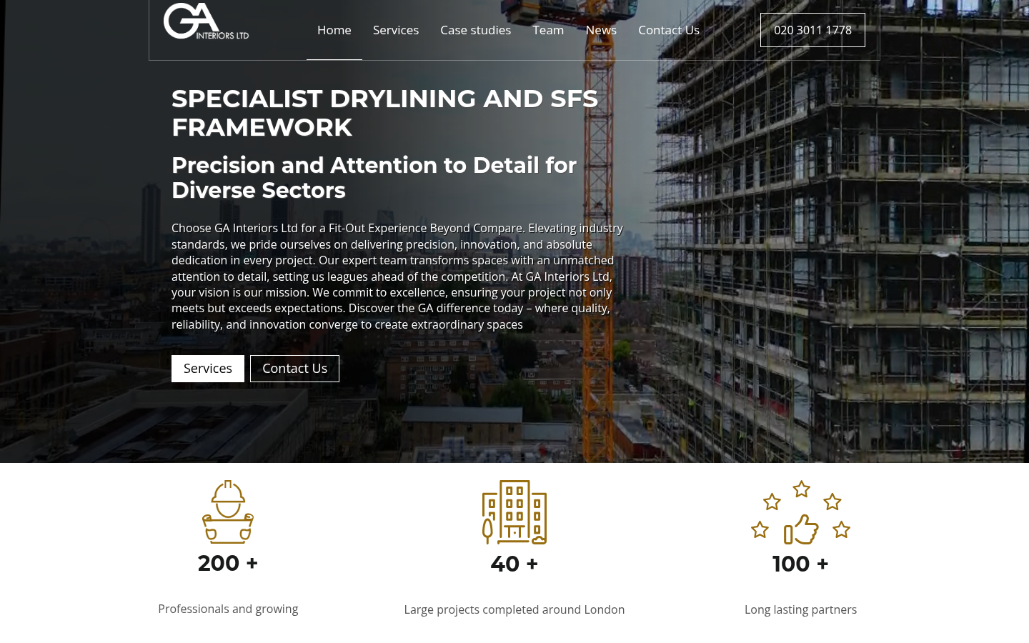 GA Interiors Ltd website