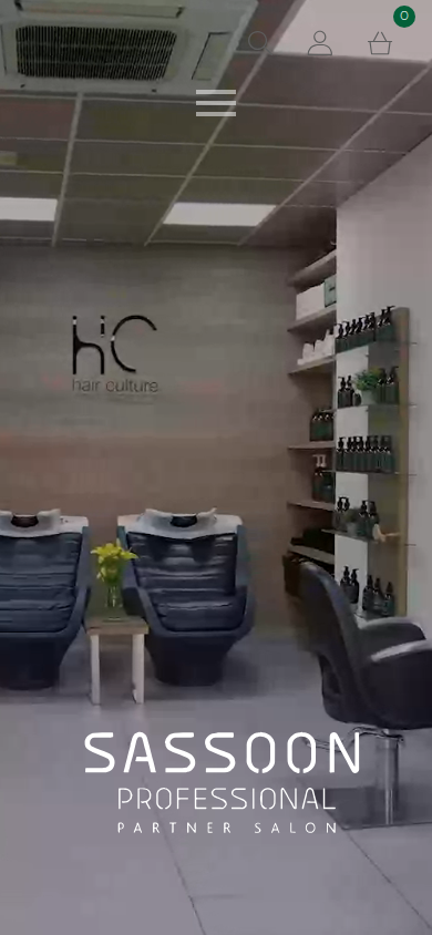 Hair Culture London website on a phone