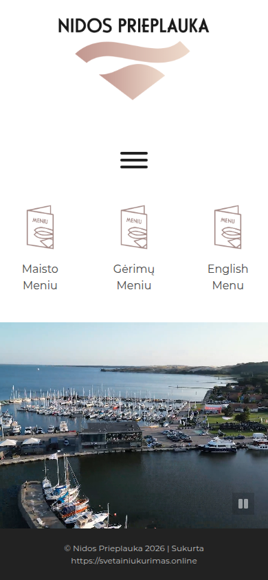 Svetainė „Nidos prieplauka“ telefone