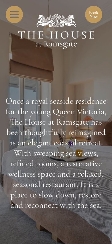 The House at Ramsgate website on a phone