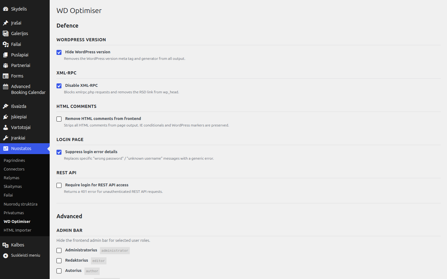 AWD Optimiser website on desktop